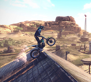 Trials Rising, on house, stunt, biker HD wallpaper
