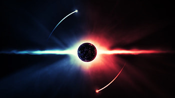 Planet, Ying Yang, Galaxy, Earth HD wallpaper