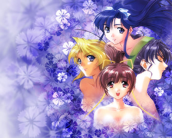 Girl Abstract, purple hair, cute, long hair, beauty, nice, abstract, flower, maiden, short hair, blonde hair, female, sexy, sweet, hot, blue eye, blue hair, girl, beautiful, brown eye, anime girl, anime, pretty, brown hair, girls HD wallpaper