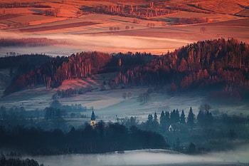 Morning Mist Landscape, Landscape, nature, Mist, Morning HD wallpaper