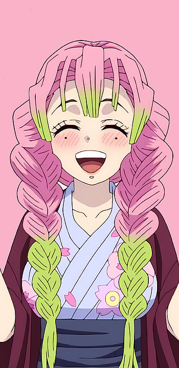 Mitsuri Kanroji, Mitsuri Kanroji, Anime, Demon Slayer: Kimetsu no Yaiba HD phone wallpaper