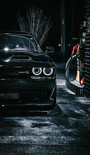 DODGE, srt, challanger, dark HD phone wallpaper