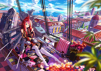 Warship Girl , anime-girl, anime, artist, artwork, digital-art HD wallpaper