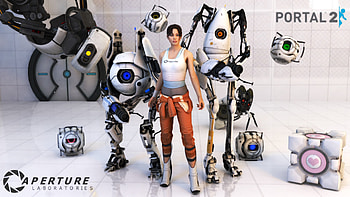 Portal 2, Futuristic setting, Portal gun, Gaming excitement HD wallpaper