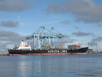 Container Ship, Florida, St Johns River, Port of Jacksonville HD wallpaper
