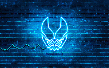 Kamen Rider Revice blue logo, , Kamen Raida Ribaisu, blue brickwall, Kamen Rider Revice logo, manga, Kamen Rider Revice neon logo, Kamen Rider Revice HD wallpaper