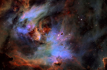 Globules in the Running Chicken Nebula, nebula, galaxy, fun, space, cool, stars HD wallpaper