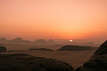 Sunset In The Hisma Desert, sunset, desert, nature HD wallpaper