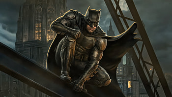 Batman On Gargoyle, batman, superheroes, artwork, art, digital-art HD wallpaper
