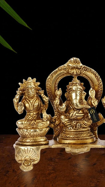 Lakshmi Ganesh, Bronze Statue, Lord Ganesh, Goddess Laxmi HD phone wallpaper