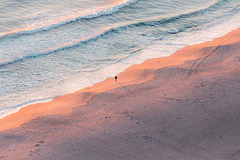 Nature, Sea, Beach, View From Above, Coast, Silhouette HD wallpaper