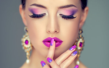 Makeup, Women, Face, Earrings, Lipstick, Model HD wallpaper