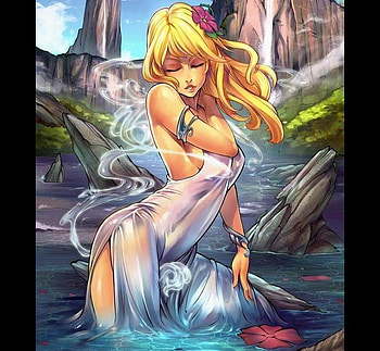Careless Whisper, sexy, wet, blonde, anime, hot, girl, female HD wallpaper