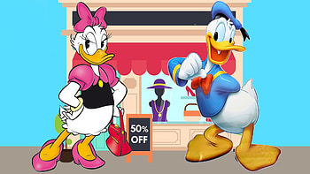 Donald Duck and Daisy Duck, Romantic couple HD wallpaper