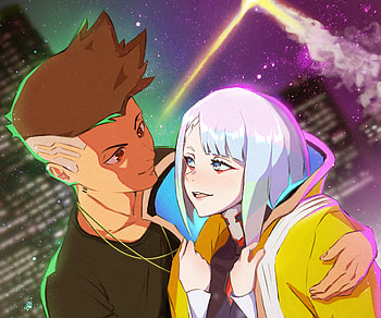 David Martinez & Lucyna Kushinada, David (Cyberpunk: Edgerunners), Lucy (Cyberpunk: Edgerunners), Anime, Cyberpunk: Edgerunners HD wallpaper
