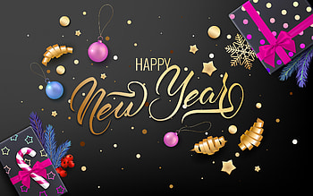 Happy New Year, , gray background, New Year background, 3d boxes gifts, christmas decorations, 2022 concepts, 2022 New Year HD wallpaper