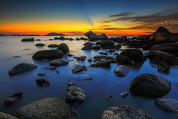 Relaxing Sunset, Scenery, graphy, Skys, Sunsets, Oceans, Beaches HD wallpaper