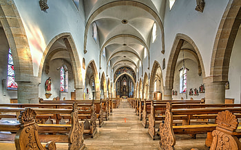 Church in Germany, inside, Germany, interior, church HD wallpaper