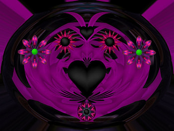 Pink & Black, eye candy, abstract, 3d, fractal, collage HD wallpaper