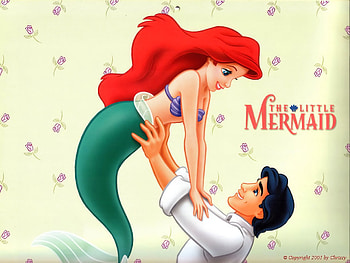 The Little Mermaid, Ariel (The Little Mermaid), Mermaid, Movie, The Little Mermaid (1989), Black Hair, Prince Eric, Red Hair HD wallpaper