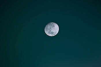 A calming view of the full moon set against a tranquil night sky, perfect for backgrounds and nature themes. HD wallpaper