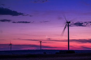 Wind Turbines, wind-turbines, nature, wind-farm, sunset HD wallpaper