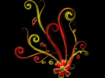 Abstract * Mystical Flower 5, 3d and cg, abstract, multicolor, flower HD wallpaper
