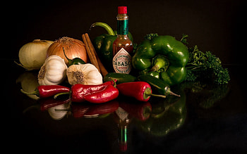 Food, Pepper, Greens, Sauce HD wallpaper