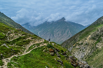 Nature, Grass, Mountains, Canyon, Path, Trail HD wallpaper