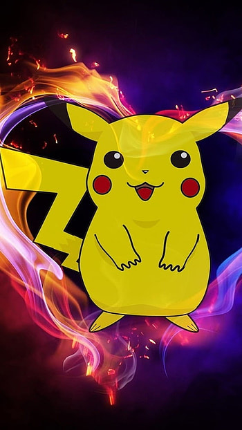 Best Pikachu, Neon, Heart Background, heart, background HD phone wallpaper