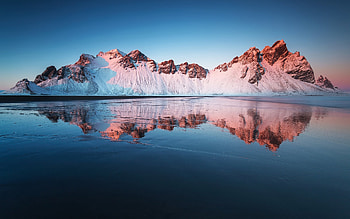 Vestrahorn Mountain Iceland, iceland, Vestrahorn, snow, mountain HD wallpaper