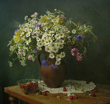 summer bouquet, still life, summer, bouquet, flowers HD wallpaper