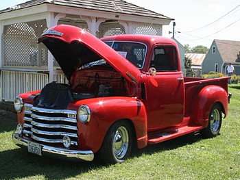 Red Chevy, truck, red HD wallpaper