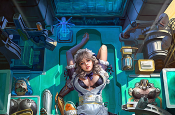 Fantasy girl, girl, fantasy, jiayuan song, green, blue HD wallpaper