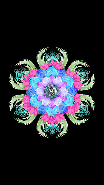Mandala, Art, Lotus, Patterns, Flower HD phone wallpaper