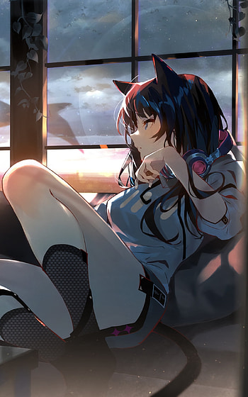 Sunset Neko: Cozy Anime Girl , Anime, girl, anime girl HD phone wallpaper