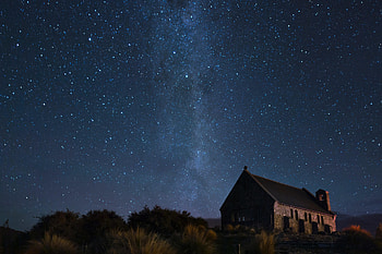 Nature, Sky, Building, Starry Sky, House HD wallpaper