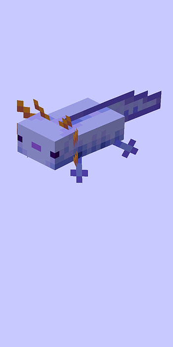 Minecraft blue axolotl, blue-axolotl, mc, Minecraft-axolotl HD phone wallpaper
