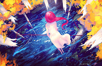 Girl Forest Fantasy Ghost , artist, artwork, digital-art, deviantart HD wallpaper