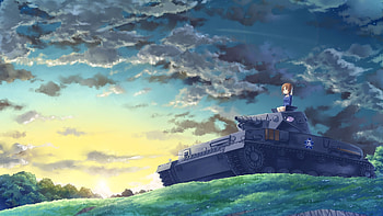 Anime Girl Panzer, anime, anime-girl HD wallpaper