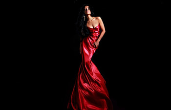 Lady In Red, mode, lady, red, dress, woman HD wallpaper