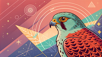 Vibrant Falcon: A Stunning Ultra, falcon, Animal, bird, illustration, Digital Art HD wallpaper