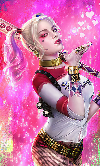Harley Quinn, Artistic , High-quality , Stunning illustrations HD phone wallpaper