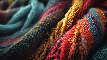 Vibrant Yarn & Textile — Fabric Close-Up, fabric, textile, colors, yarn, close-up HD wallpaper