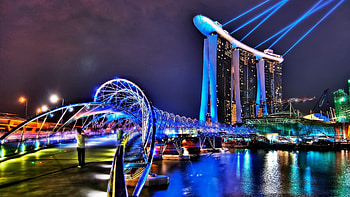 Bridges, Singapore, , The Helix Bridge, Bridge HD wallpaper