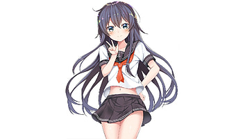 Akatsuki, anime girl, kancolle, long hair HD wallpaper