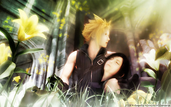 Cloud Save Tifa, tifa lockheart, final fantasy vii, final fantasy, beauty, save, tifa lockhart, sun-ray, cherry blossom, male, female, final fantasy advent children, brave, tifa, life, cloud strife, flowers HD wallpaper