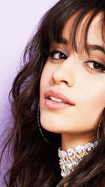 Camila Cute!, earrings, close-up, face, brown eyes, latina, black hair, singer, music, Camila Cabello HD phone wallpaper