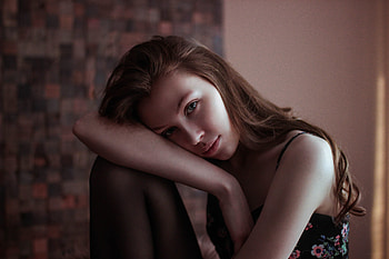 Woman, relaxed, model, brunette HD wallpaper