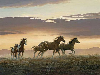 By Persis Clayton Weirs., painting, art, run, sunset, persis clayton weirs HD wallpaper